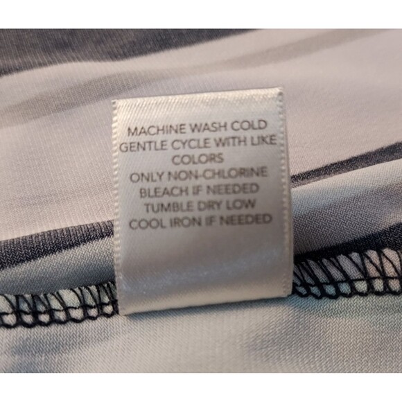 CJ Banks Dress Striped Stretch Womens Plus size 1X Surplice V Neck Short Sleeves - Picture 9 of 13